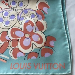 Authentic Louis Vuitton Flowers Scarf